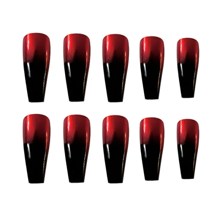 European%20Red%20Black%20Gradient%20Nails%20Extra%20Long%20Ballerina%20Artificial%20Full%20Nail%20Art%20Tip%20with%20Glue%20Coffin%20Shaped%20Press%20On%20Nails%20-%20Image%202