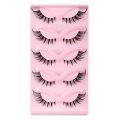 5 Pair 3D Cat Eye Lashes Fox Eye Fluffy Soft Natural Mink False Eyelashes Faux Makeup Eyelash.