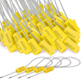 120 Steel Cable Seals Metal Security Seal,Yellow. 