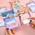 Cute Cartoon Sticky Note Pad, Creative Memo Note for School Students Office, Kawaii Self-adhesive Notepads for Kids. 