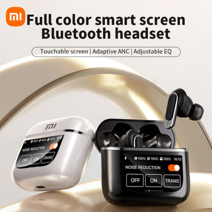 XIAOMI V8 Pro ANC Wireless Earbuds In Ear Bluetooth5.3 Noise Cancelling Earphones Full color LCD Screen Sport Headset With Mic