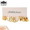 Carat Geometric Earrings 6 Pairs/set Women's Hoop Earrings with Faux Pearl Geometric Prom Party Ear Jewelry Trendy Hanging Earrings for Women Women Dangle Earrings. 