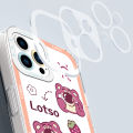 YYDS for OPPO A16 Back Cover Strawberry Bear Transparent Silicone Soft Case full lens protection Ultra Thin Phone Case. 