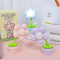 【3C VictoryEagle】4 Colors Warm Yellow Cute Flower Night Light/Mini Protection Desktop Bedroom Bedside Lamp. 