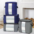 Clothes Storage Bags Foldable Blanket Storage Bins with Durable Handles Thick Fabric for Clothing. 