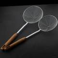 Skimmer Spoon Kitchen Skimmer Stainless Steel Slotted Serving Spoon Professional Skimmers Spoon with Heat Wooden Handle Kitchen Utensil Cooking Strainer. 