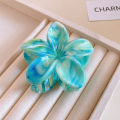 Fashion Women Beach Vacation Bohemia Egg Flower Hair Clips Tie-dye Flower Large Hair Claw Hairpin Women Girls Accessories.