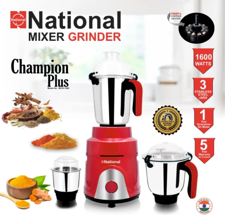 National Champion Plus Blender plus Mixer Grinder 1600 watts