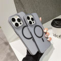 Semi-Permeable Corrugated Apple 15 Phone Case Ice Mist Magnetic Suction iphone14 Sense of Simple Skin 13promax Applicable 12.
