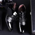 Preferred Plus Size Leather Shoes Men's Business Formal Men's Shoes Lace up Pointed Casual Shoes Versatile Single-Layer Shoes.