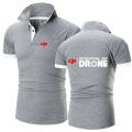 Dji Professional Pilot Drone Printed Summer Men's Polo Shirt Casual High Quality Cotton Short Sleeves Classic Tops T-shirts. 