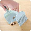 Mini Dustpan and Brush Set, Multi-Functional Cleaning Tool with Hand Broom Brush, Plastic Dust Pan, Coral Fleece Cleaning Cloth, 2-in-1 Cute Helper Cleaning Set for Kids Toys Pets Car. 