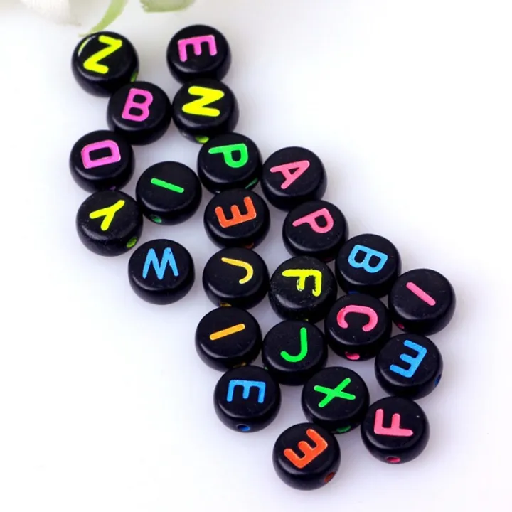 Children's%20Ornaments%20Accessories%201900%20Beaded%20Spacer%20Beads%20round%20Acrylic%20English%20Letter%20Beads%20-%20Image%204