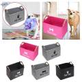Pet Toy Organizer Box Rectangular Cat Toy Box 14.96 x 9.84 x 7.09Inches. Pink. 