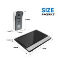 Wired Video Intercom System 7-inch Video Doorbell Phone System Video Intercom System Home Security Intercom - grey. 
