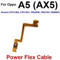 On OFF Power Volume Button Flex Cable For OPPO A8 A5 A5S A3S A3 A1 AX5 AX5S Power Volume Button Switch Control Key Flex Ribbon. 
