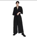 New 2021 Men Casual Jumpsuit Overalls Male One Piece Long Sleeved Loose Jumpsuit Hair Stylist Youth Tooling Wide Leg Pants. 