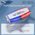 Multifunction Alarm Flash Signal Strobe Lamp Mini Red Blue LED Shoulder Warning Light USB Charging for Sanitation Worker Patrol.