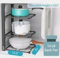Kitchen Organization And Storage Pot Rack For Kitchen Organizer Adjustable Pots Shelves Countertop Under Sink Dishes.