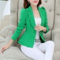 Thin Small Suit Women's Jacket Spring and Summer New Casual All-Matching Slim Fit Ruffled Small Suit Short Top. 