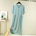 Modal Cotton plus Size Mom Nightdress Dress Pregnant Woman Feeding Nursing Homewear Women's Spring and Summer Maternity Pajamas. 
