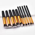 Kabuki Professional Brush Set (10 PCS) Foundation Powder Blush Concealer Contour Brushes - Perfect for Liquid, Cream or Mineral Products. 