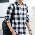 Black & White Check Shirt For Men.