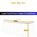 Table Skirt for Birthday Party, Wedding & Cake Table Decoration - Enhance Event Decor with Stylish Table Cover - (Pack of 1 Pcs). 