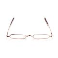 Unisex mini portable readers eyeglasses slim anti-blue light metal frame reading glasses with pen clip case strength1.0 ~ 4.0.