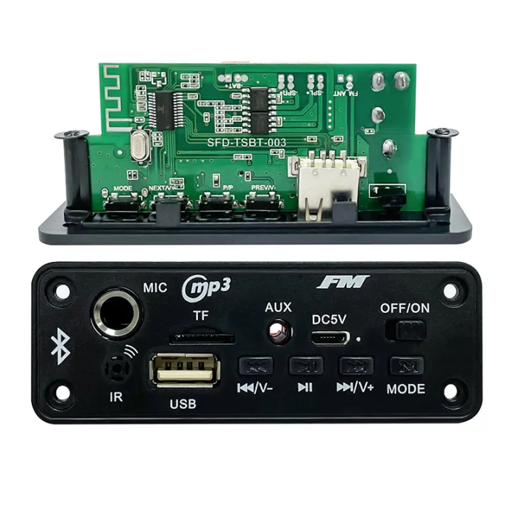 Mini Stereo Module 10W 6W Bluetooth Amplifier MP3 Decoder Board Microphone Car Mp3 Player ...