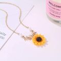 4 Pieces of Sunflower Necklace Set for Women. 