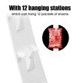 12 Holes Snacks Storage Display Hanger Necklace Hairband Clip Hook With S-shaped Hook Multifunction Supermarket Hanging Strips Foldable Store Food Hook. 
