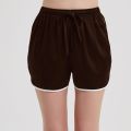Effortless Elegance: Mulberry Silk Charmeuse Shorts for Chic Loungewear. 
