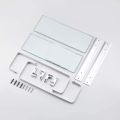 Tempered Glass Shelf Double-Layer Glass Bathroom Rack Wall Mounted Bracket Glass Bathroom Shower Organizer Shampoo Holder for Bathroom Home Kitchen. 