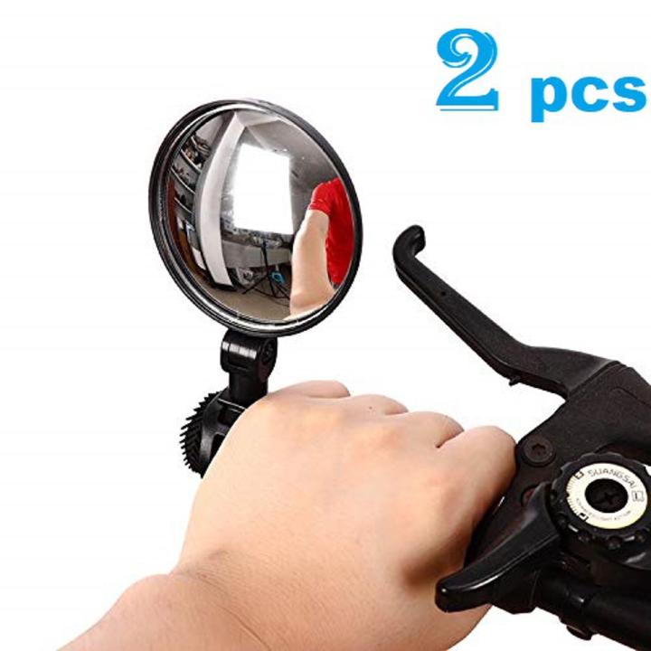 Bicycle Mirror Adjustable plastic Bike/Bicycle Rear View Mirror for Handlebar - 1 Pair