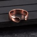 Pure Copper Rings Magnetic 6mm Adjustable Open Cuff Finger Ring Finished Magnetic Health Energy Mens Rings Minimalist Jewelry. 