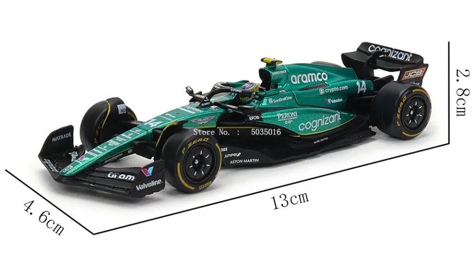 Bburago 1/43 Aston Martin F1 Car Model - AMR23 2023 Collection #18 Lance Stroll Die-Cast Metal