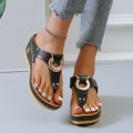 【Prime deal】 Women New Summer Sandals Open Toe Beach Shoes Flip Flops Wedges Comfortable Slippers Cute Sandals Plu Size 35~43 Chaussure Femme.