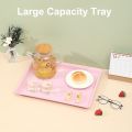 Decorative Tray Large Capacity Non-slip Food Serving Tray Bpa-free Reusable Plastic Tray for Fruits Cookies Desserts Southeast Asian Buyers' Choice. 