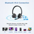 New Bee BH58 Wireless Headphones V5.0 Bluetooth Headset 25 Hrs Playtime with Mic Foldable Lightweight Earphone for Phones Laptop. 