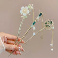 Chinese Style Retro Flower Tassel Hairpin Simple Fairy Hair Sticks Headwear For Women Girls Temperament Hair Accessories Bayline.