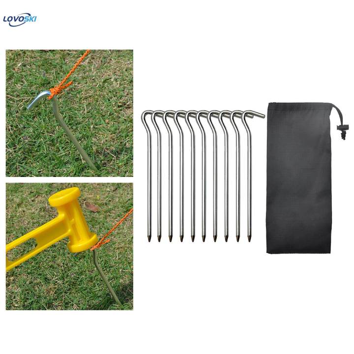 10Pcs%20Tent%20Stakes%20Pegs,%20Metal%20Camping%20Tent%20Nails%20Stake%20with%20Hooks,%20Ground%20Pins%20Stakes%20Ground%20Stakes%20Garden%20Stakes%20for%20Garden%20Travel%20Pitching%20,%20Bag%20-%20Image%204