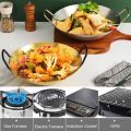 Flat Base Wok Pan Home Non Stick Loop Handles Frying Fry Pot Iron Carbon Bottom Steel Stainless Pans Flat Kitchen.