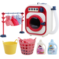 Children'S Washing Machine Toys Mini Simulation Furniture Rotatable Washing Can Add Water Music with Lights Birthday Gift. 