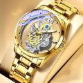 1pc Men Business Luminous Disc Quartz Watch. 