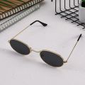 Classic Small Frame Oval Sunglasses Women/Men Brand Designer Alloy Mirror Sun Glasses Dropshipping In Stock Ship Within 24 Hours. 