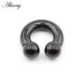 Alisouy 1pc Big Large Size Captive Bead Nose Ring Ear Plug Expander Guauge Male Genital BCR Hoop Earring Piercing Body Jewelry.