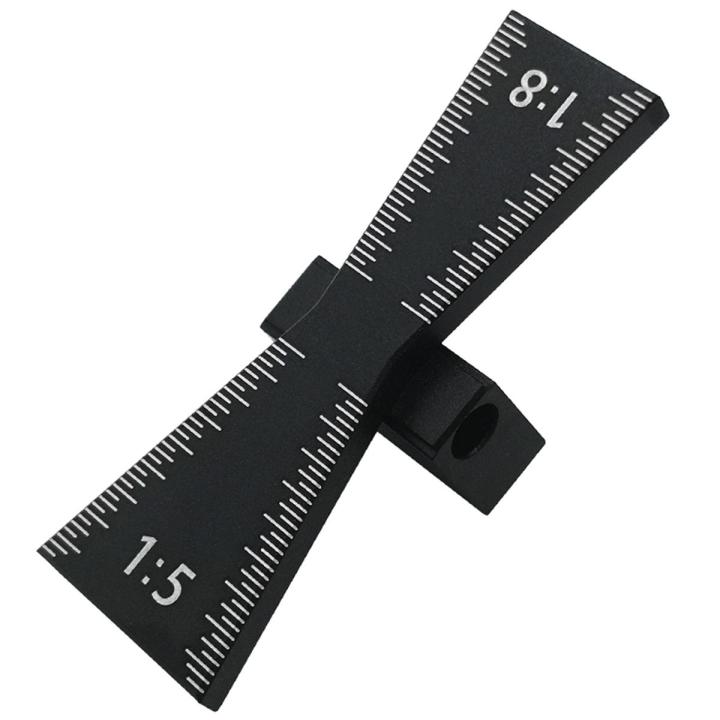 Aluminum Alloy Hand Cut Wood Joints Gauge Dovetail Marker Gauge with Scale Template Dovetail Guide Tool for DIY Woodworking