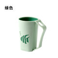 Double-layer mouthwash cup plastic simple with handle small fish wash cup household bathroom toothbrush cup. 