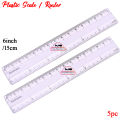 Plastic Scale / Ruler - 15cm/6inch - 5pc. 